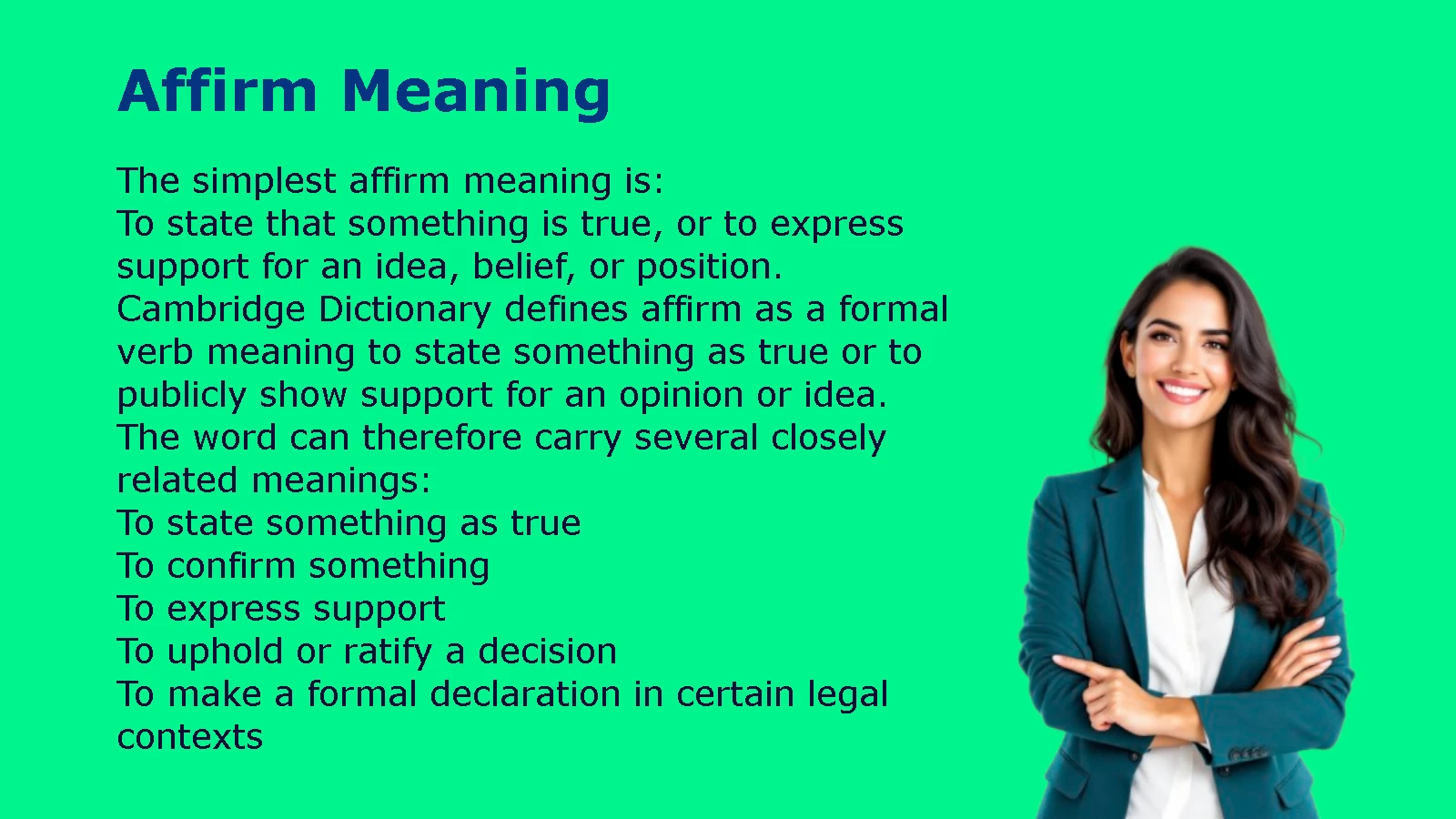 Affirm Meaning