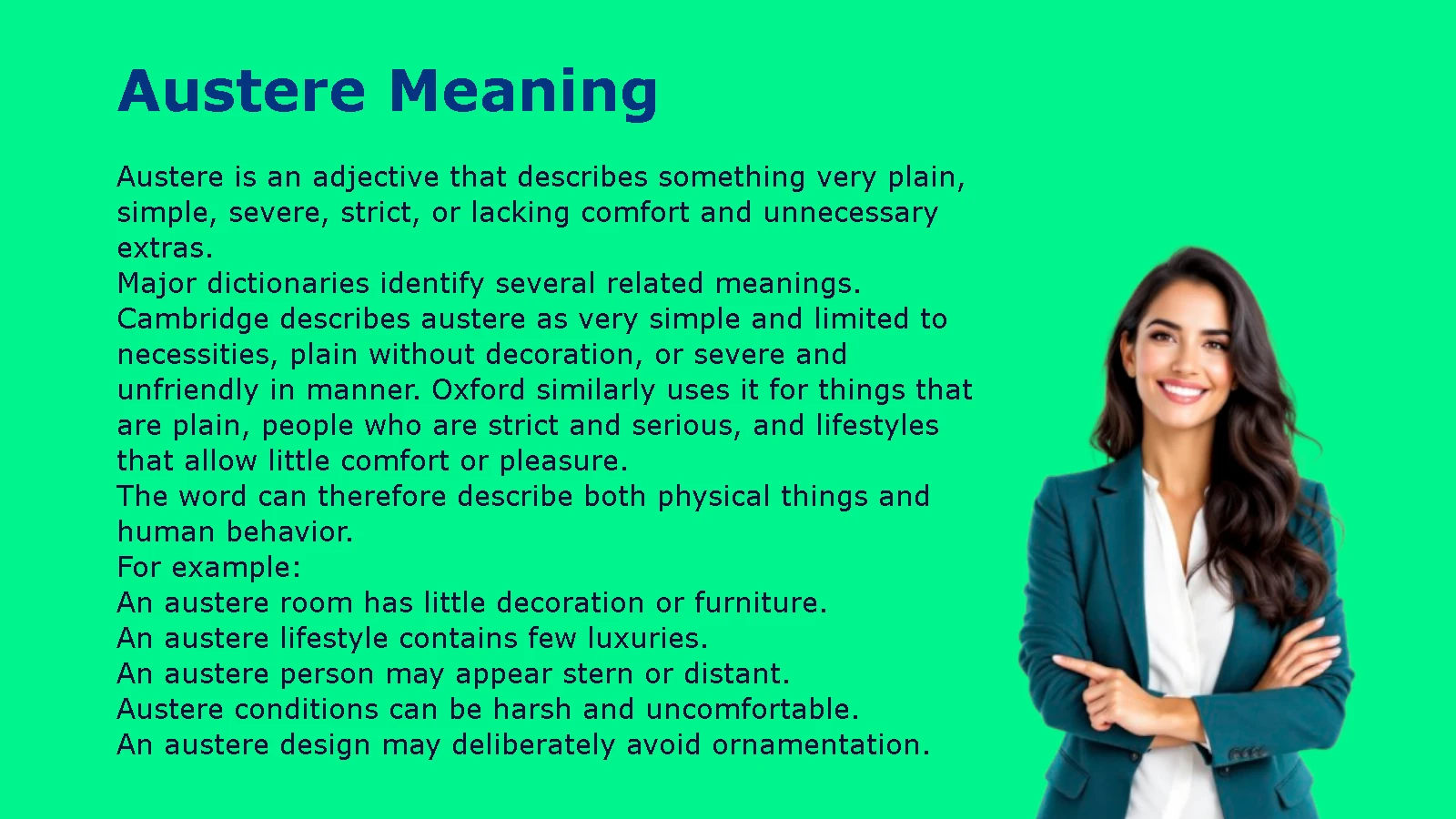 Austere Meaning