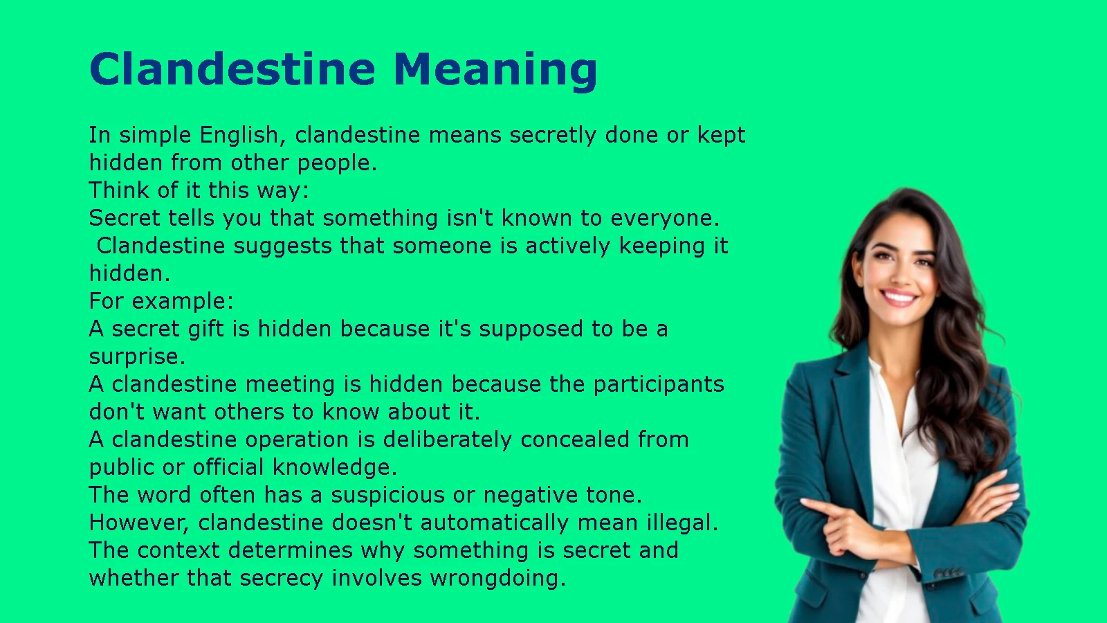 Clandestine Meaning