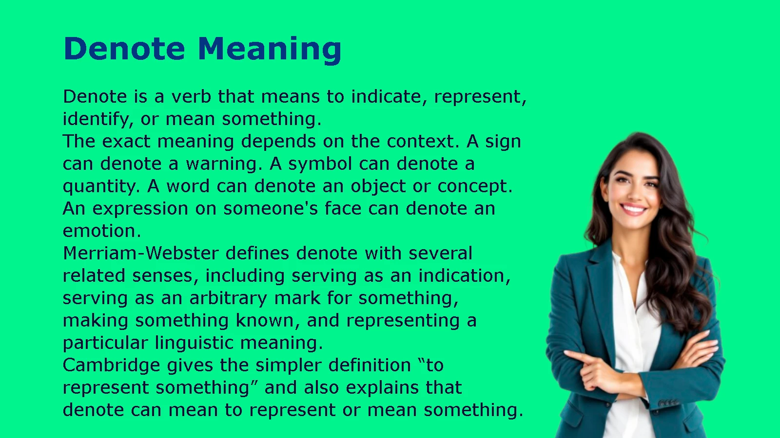 Denote Meaning