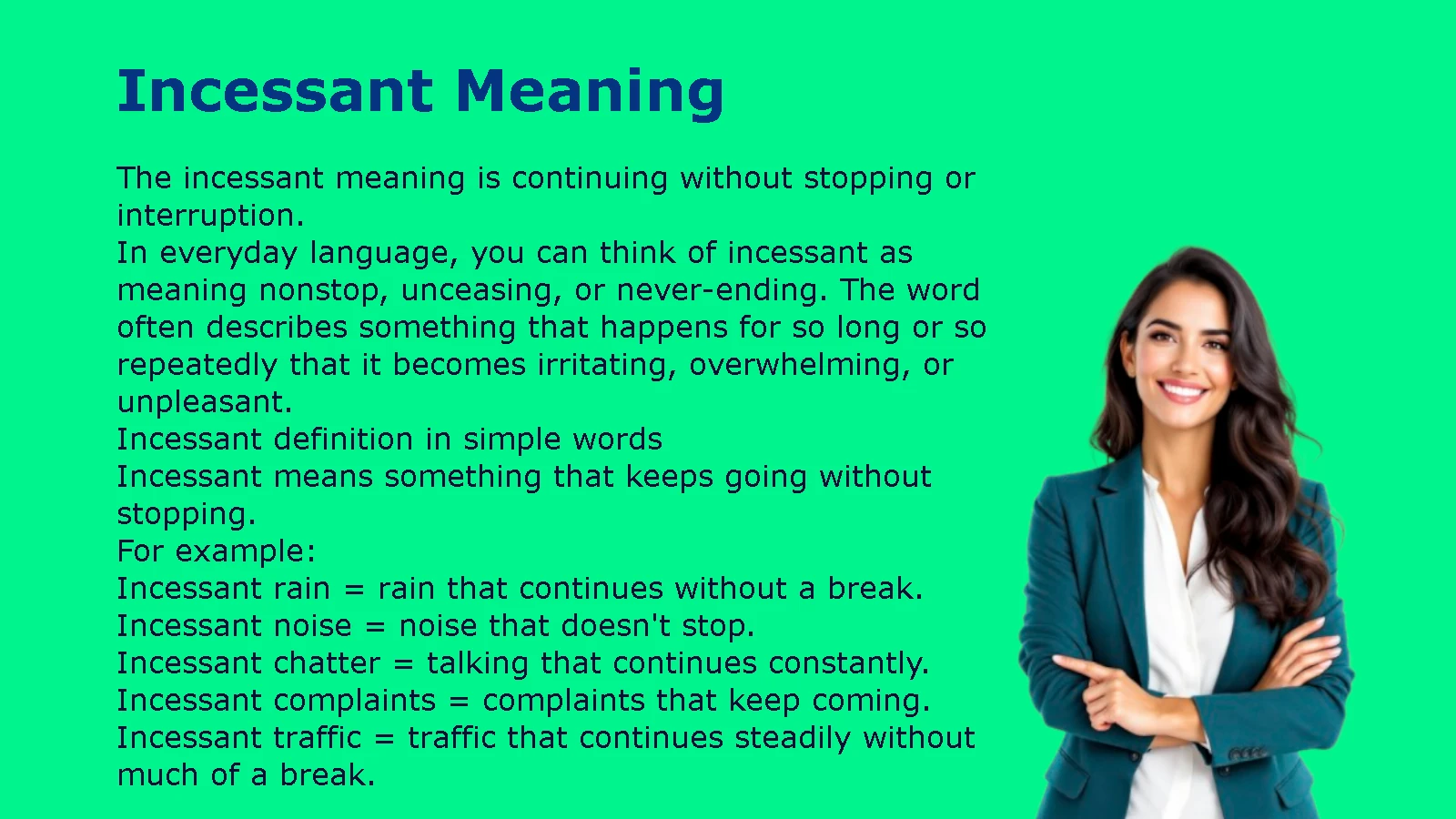 Incessant Meaning