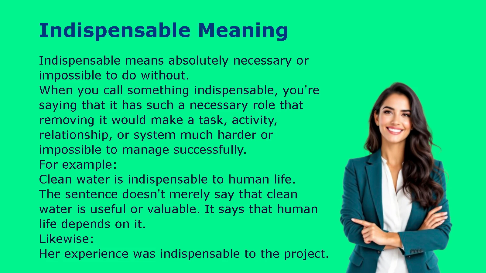 Indispensable Meaning