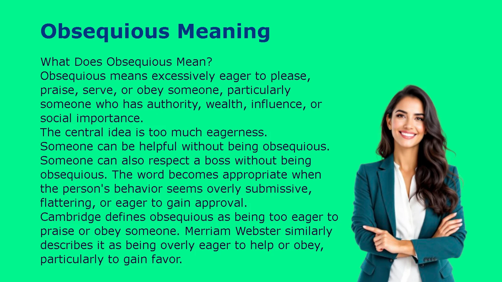 Obsequious Meaning