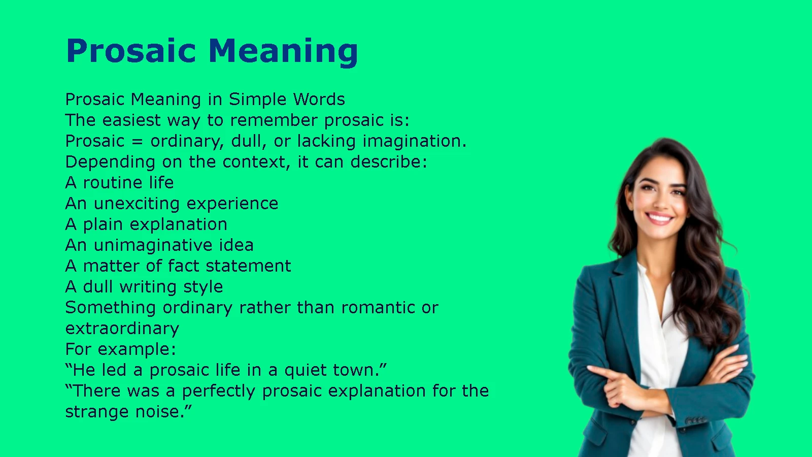 Prosaic Meaning