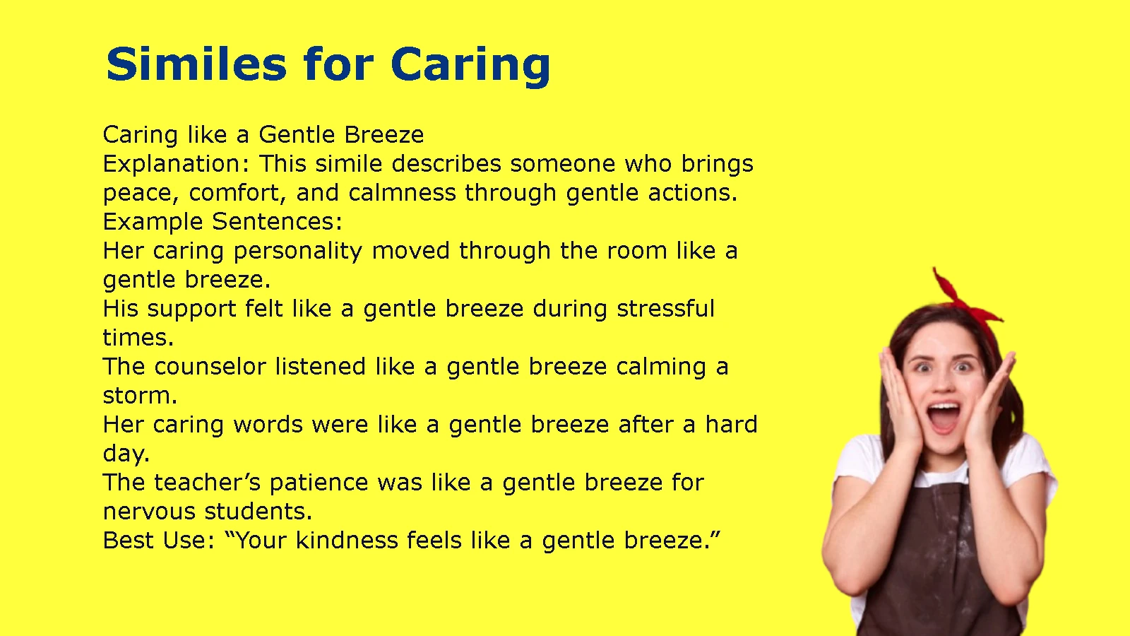 Importance of Similes for Caring in Writing and Communication