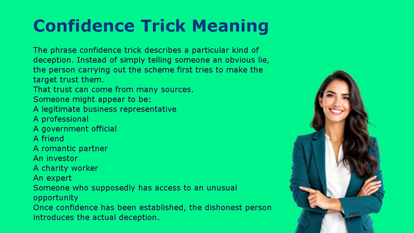Confidence Trick Meaning