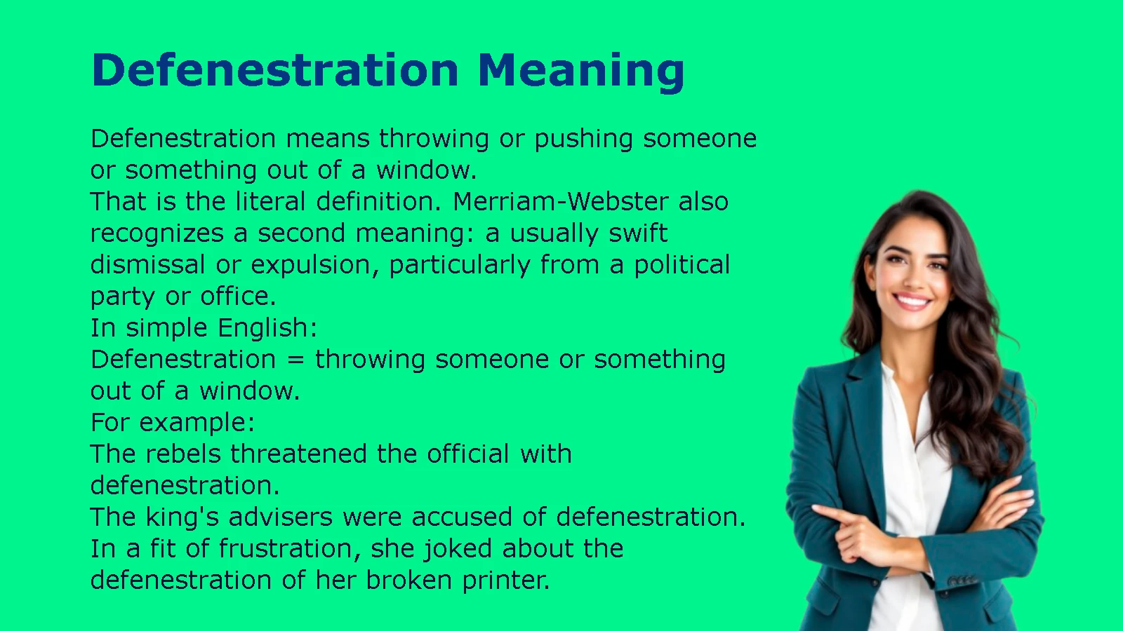 Defenestration Meaning