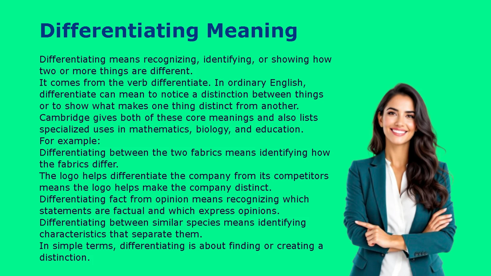Differentiating Meaning