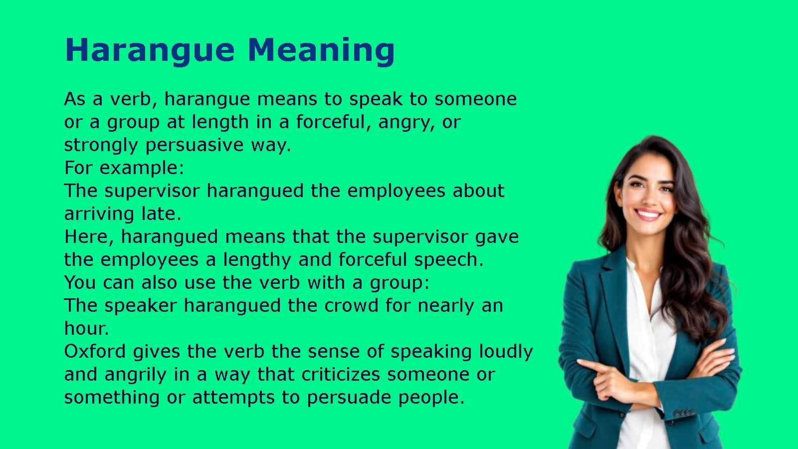 Harangue Meaning