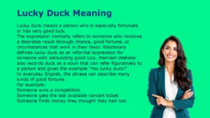 Lucky Duck Meaning