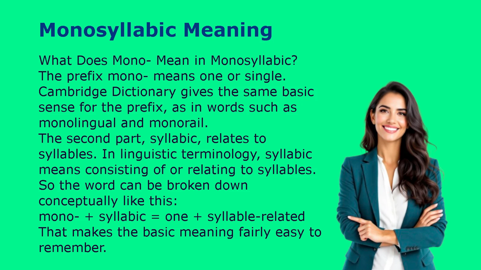 Monosyllabic Meaning