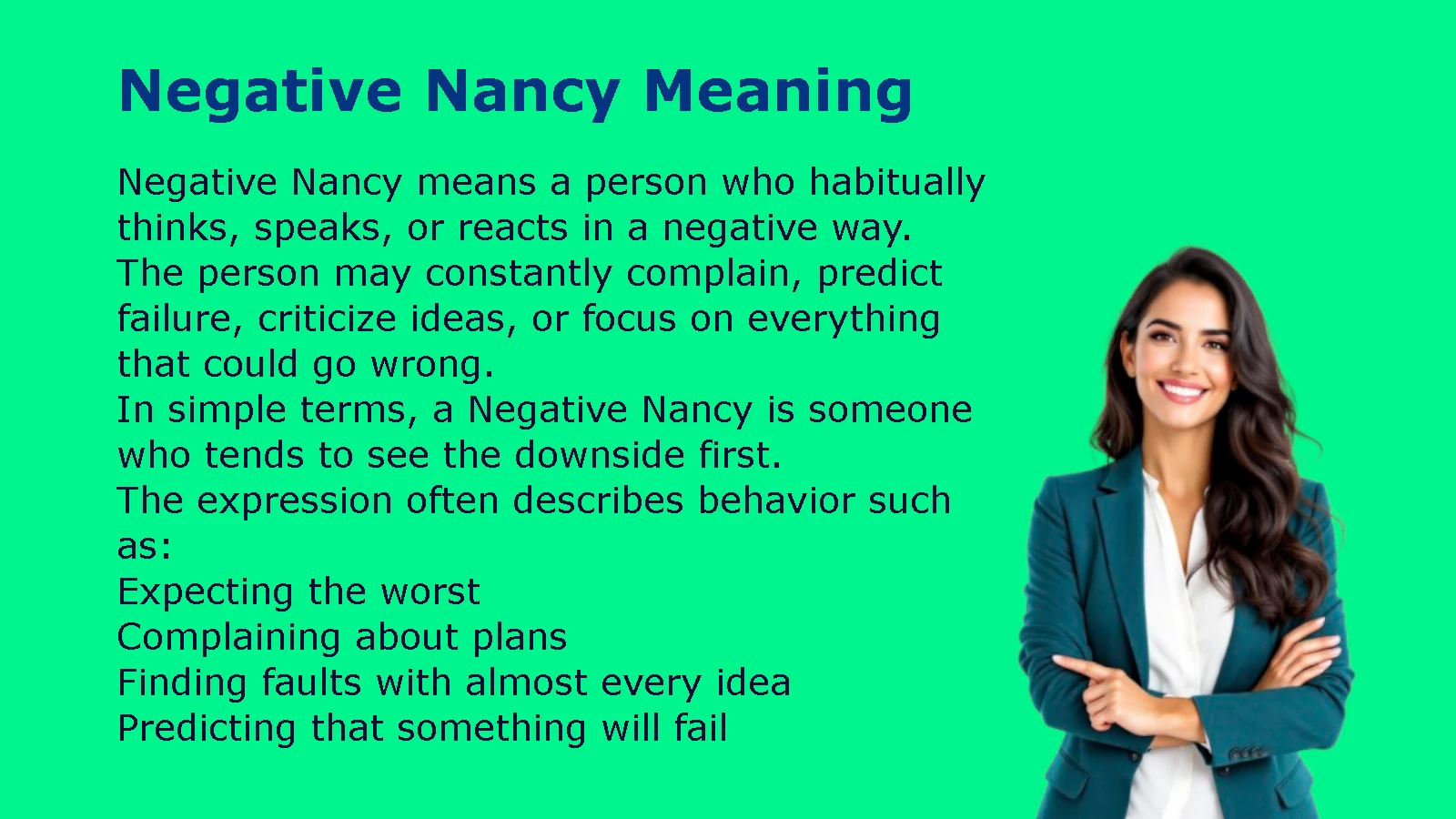 Negative Nancy Meaning