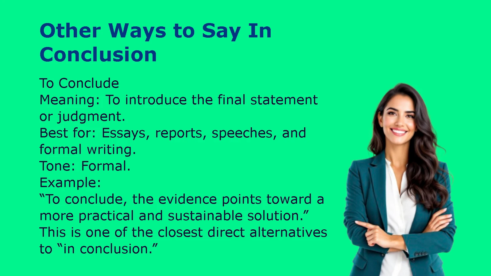 Other Ways to Say In Conclusion