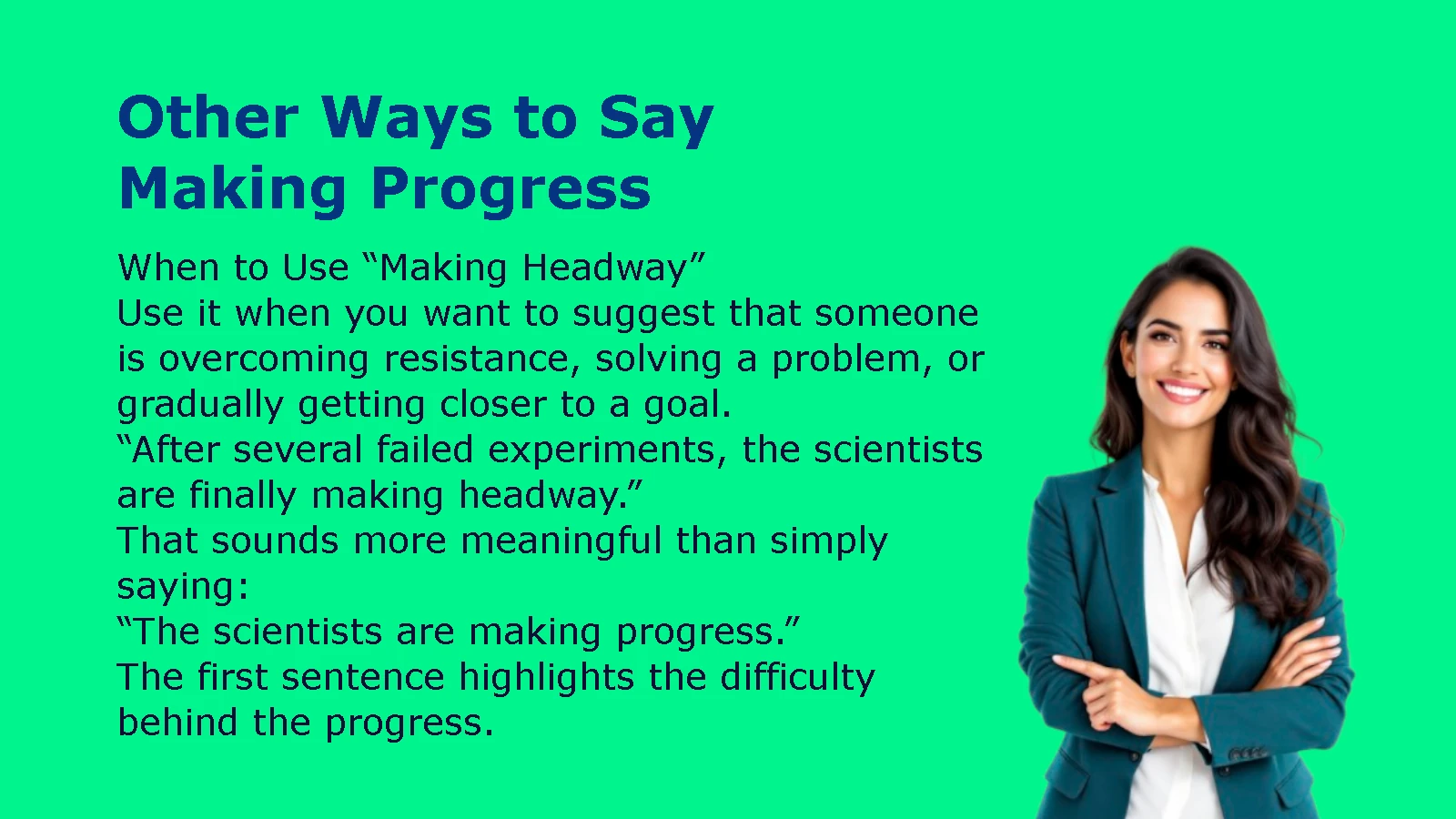 Other Ways to Say Making Progress