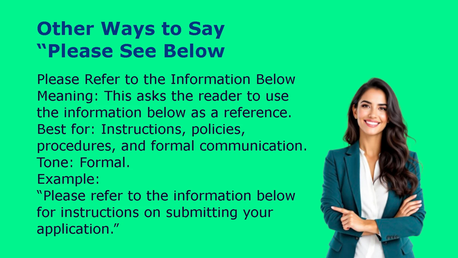 Other Ways to Say Please See Below