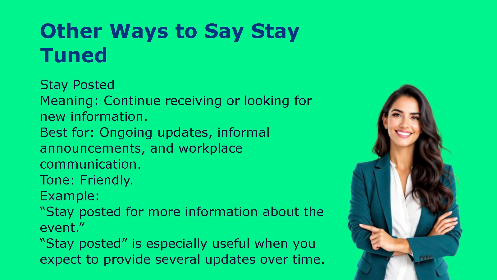 Other Ways to Say Stay Tuned