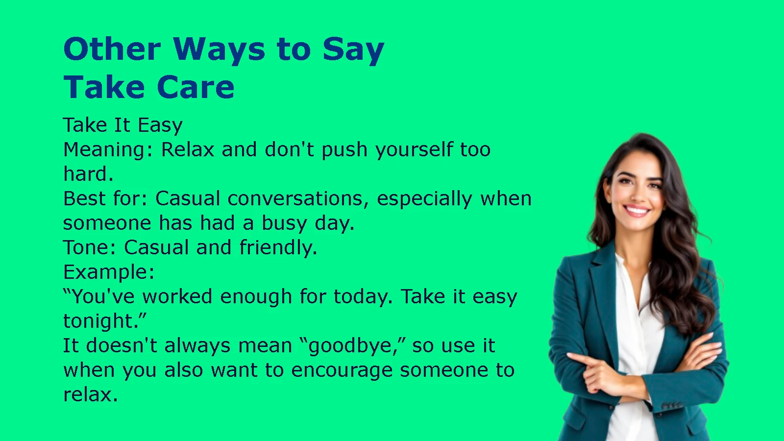 Other Ways to Say Take Care