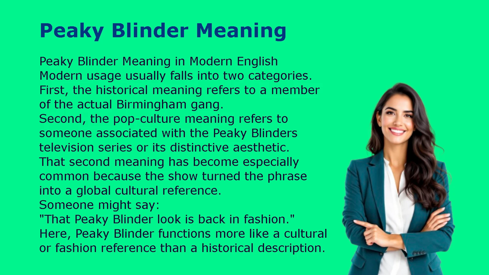 Peaky Blinder Meaning