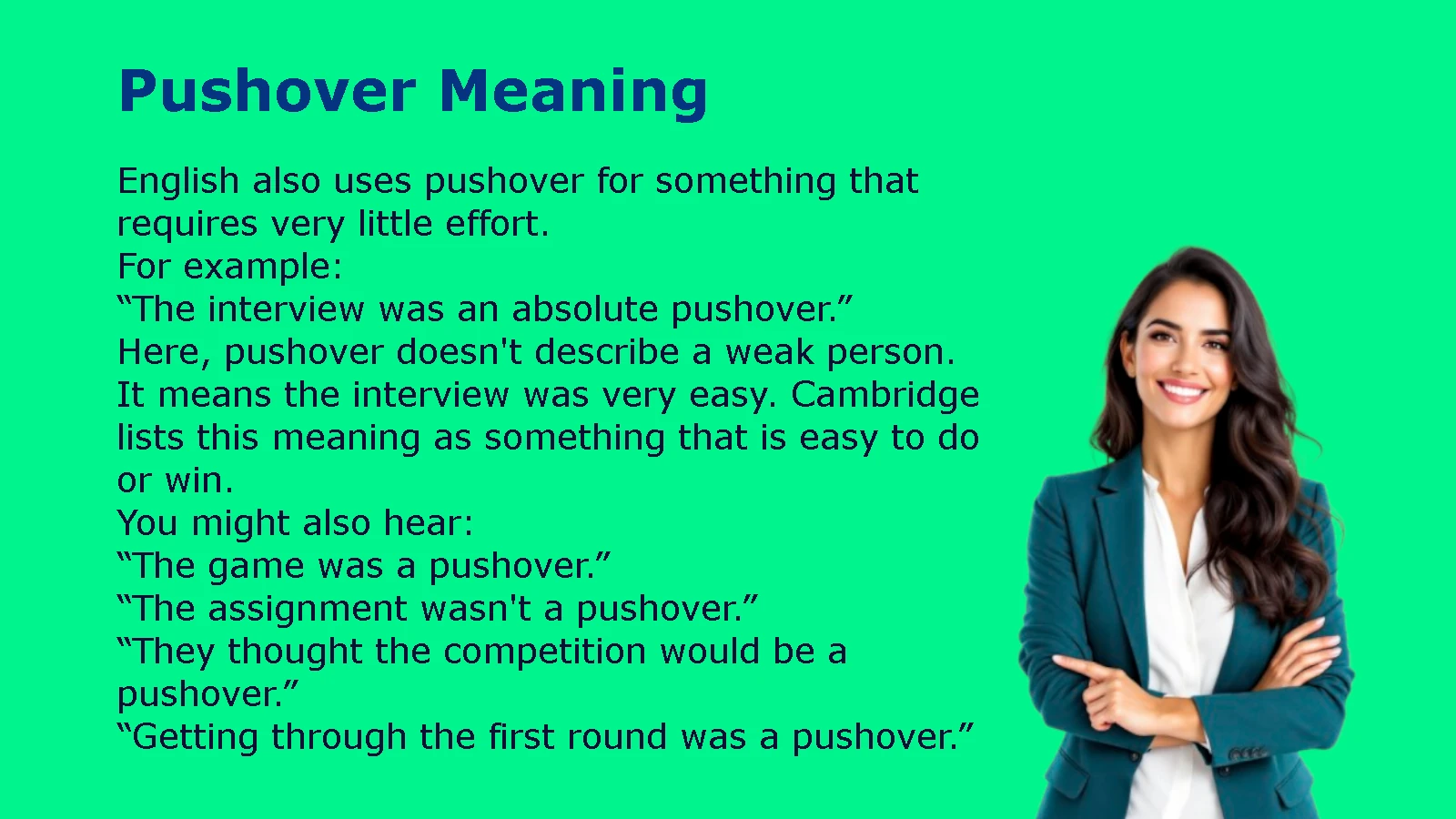 Pushover Meaning