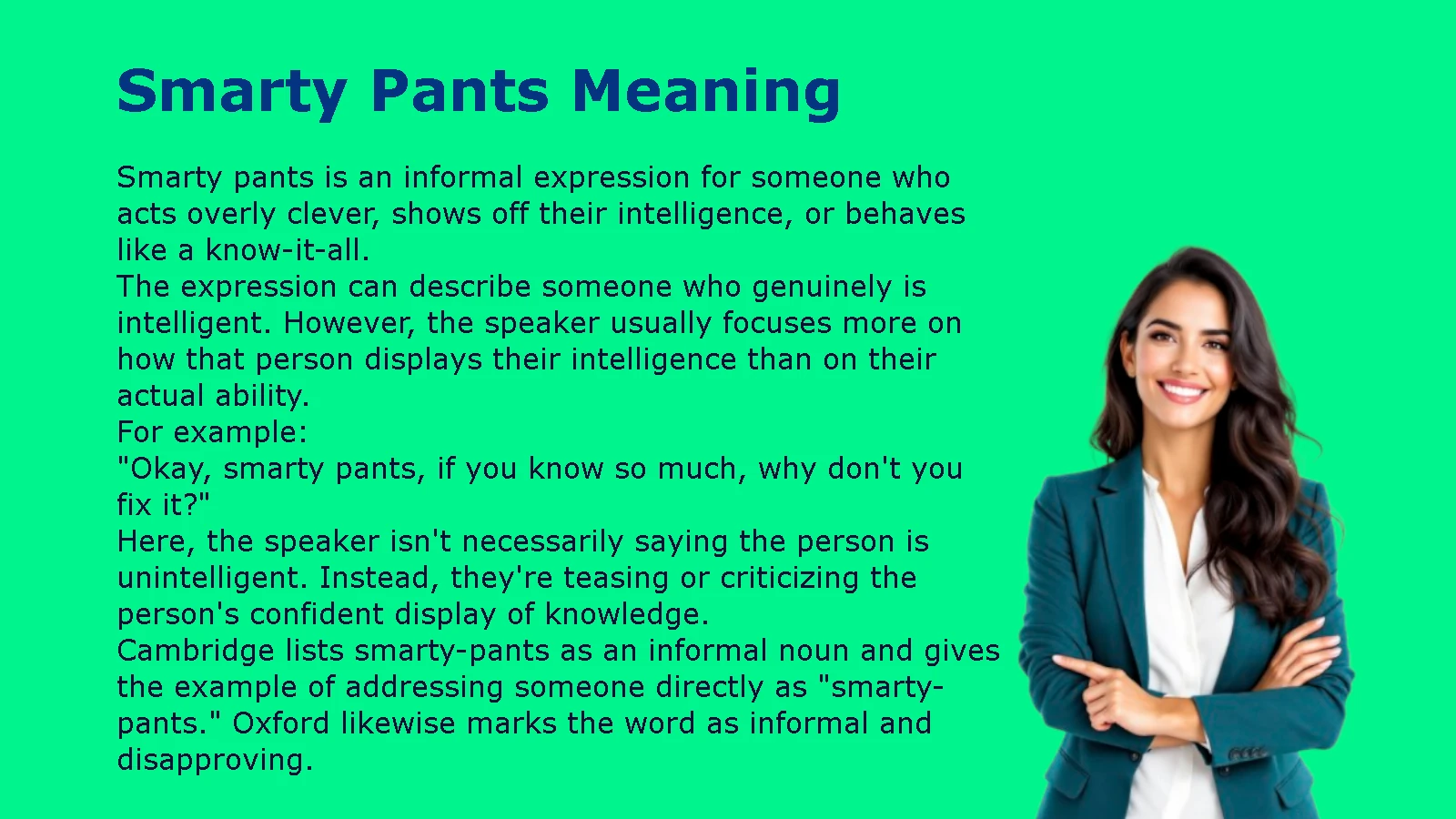 Smarty Pants Meaning