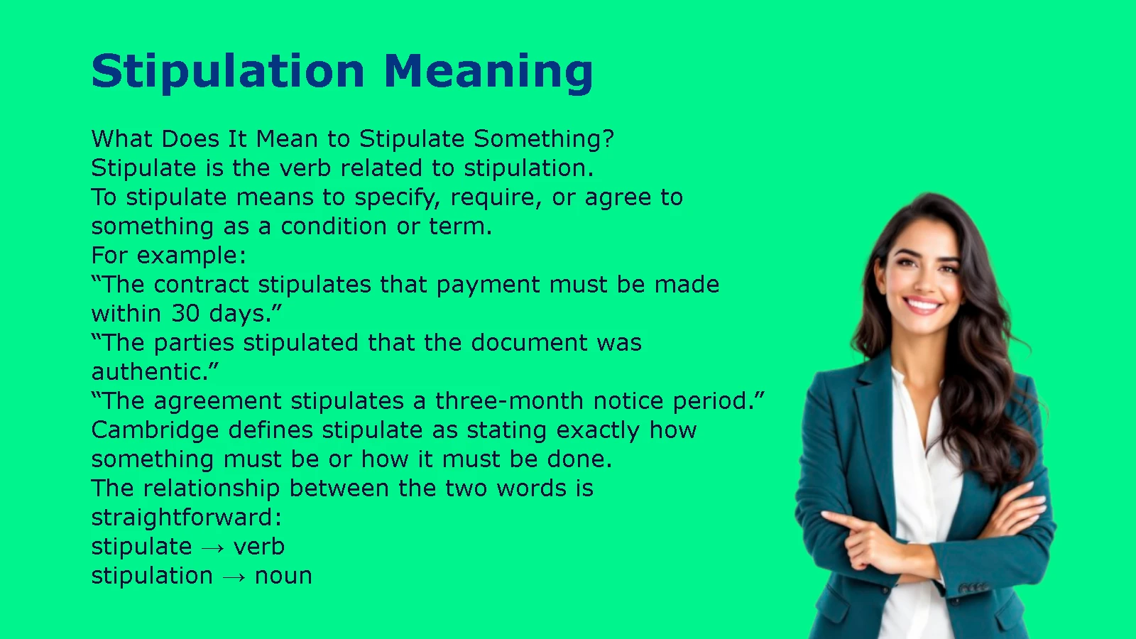 Stipulation Meaning