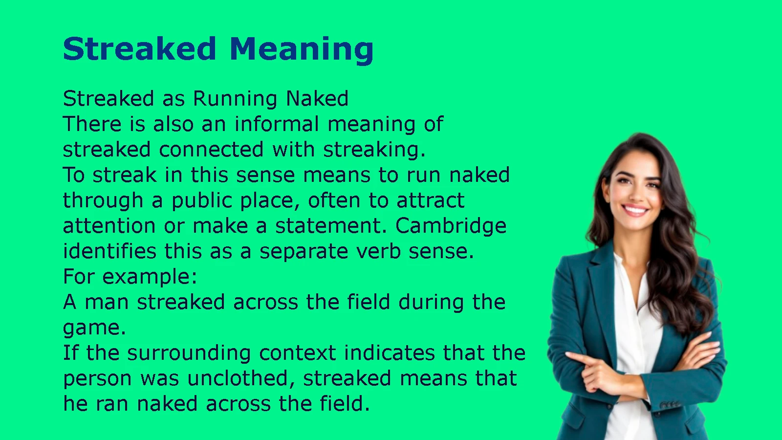 Streaked Meaning