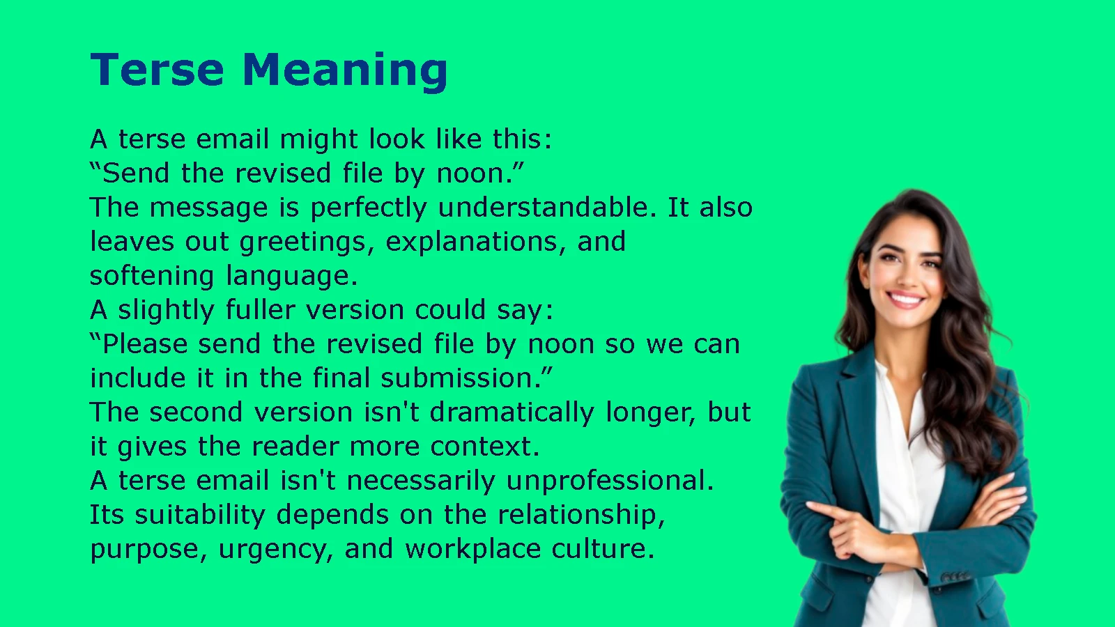 Terse Meaning