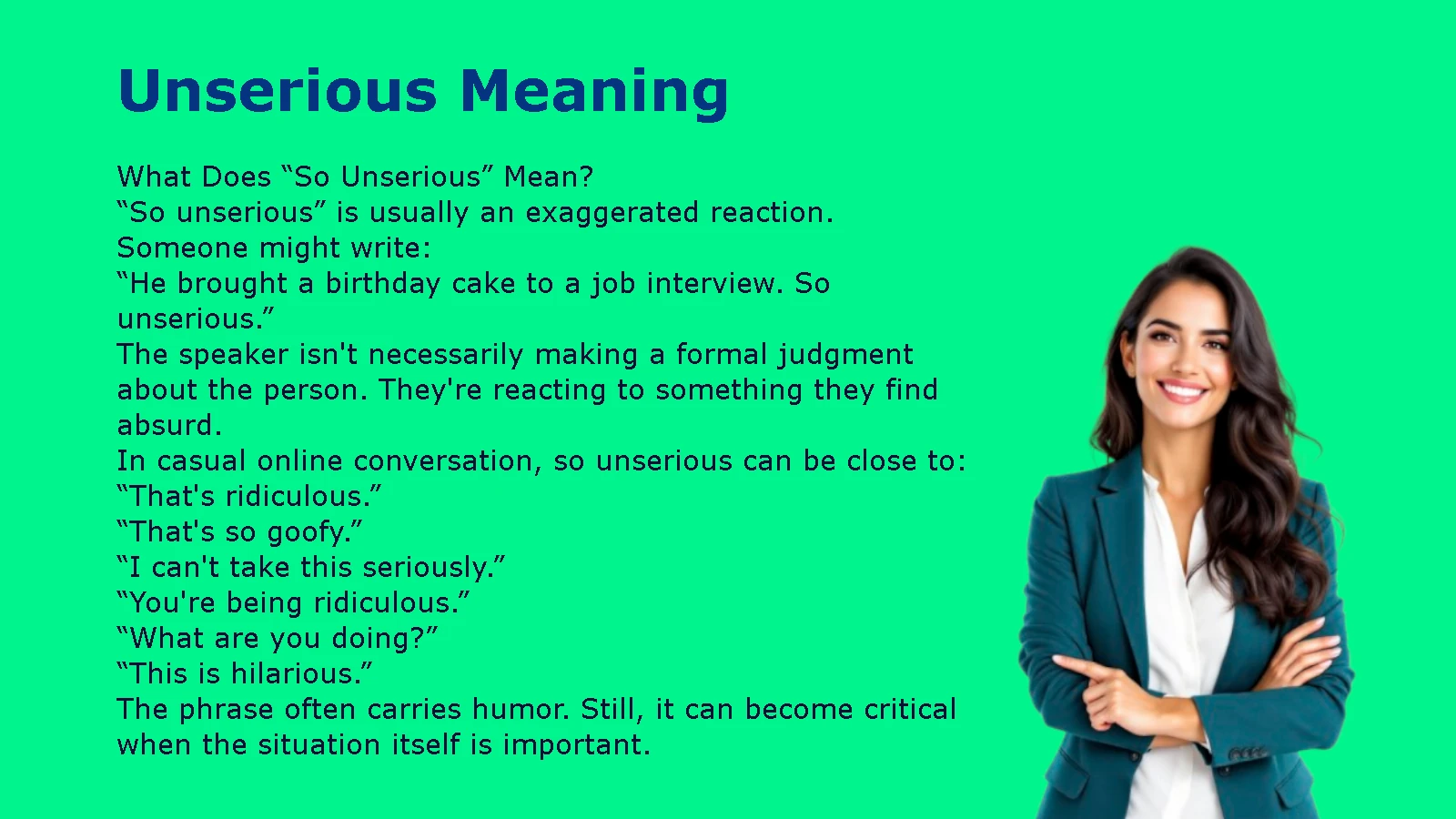 Unserious Meaning