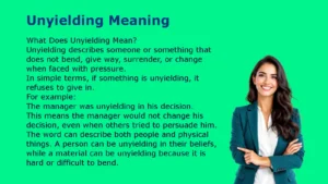 Unyielding Meaning