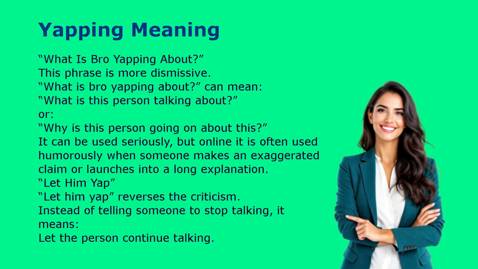 Yapping Meaning