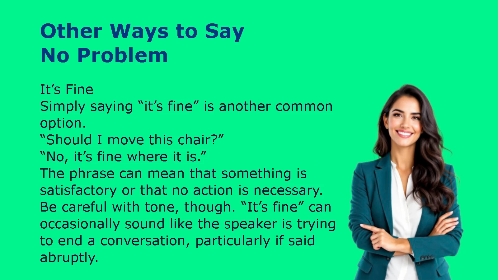 Better Ways to Say “That’s Fine
