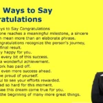 Other Ways to Say Congratulations
