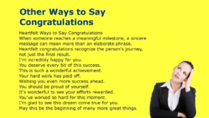 Other Ways to Say Congratulations