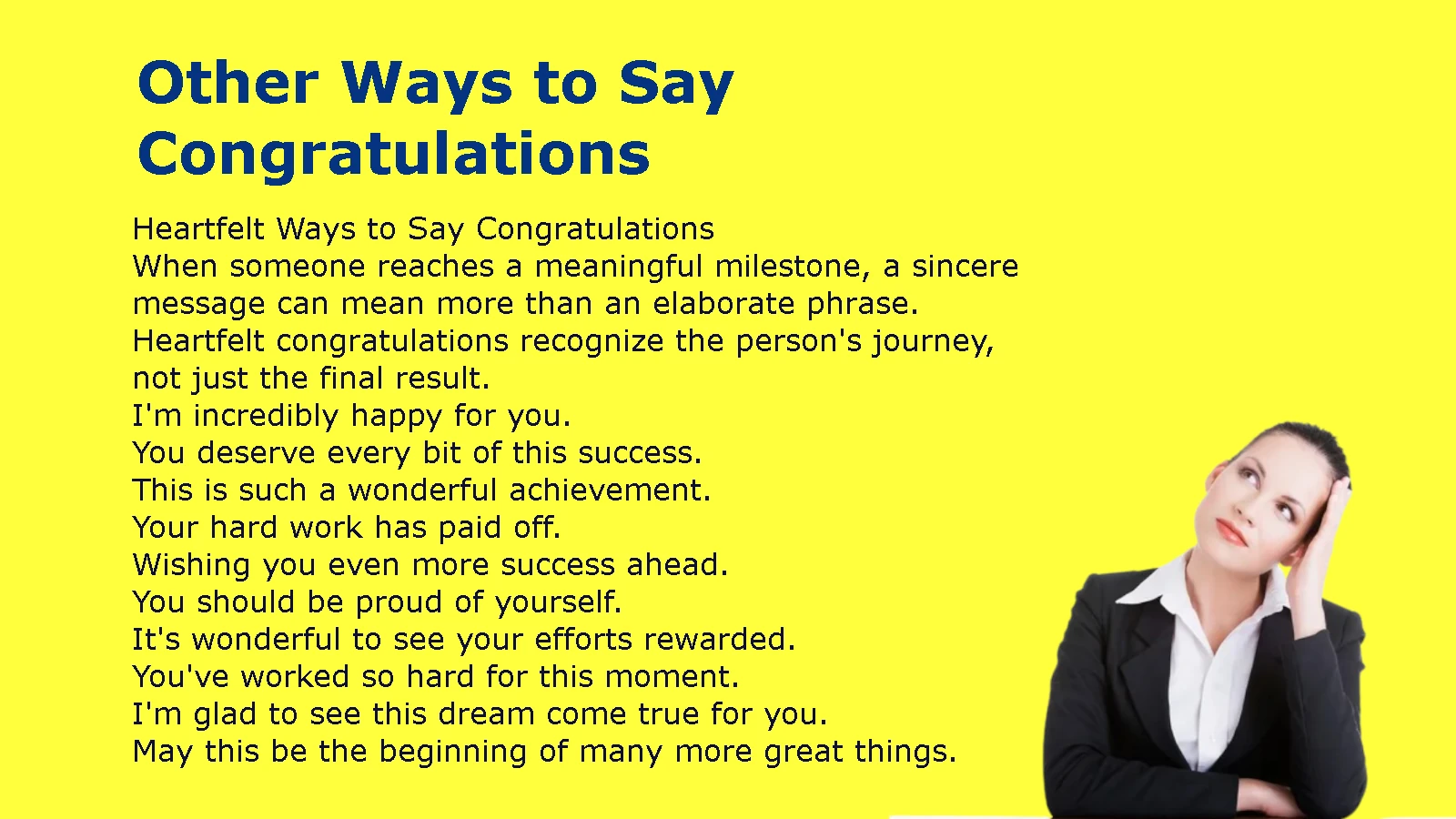 Other Ways to Say Congratulations