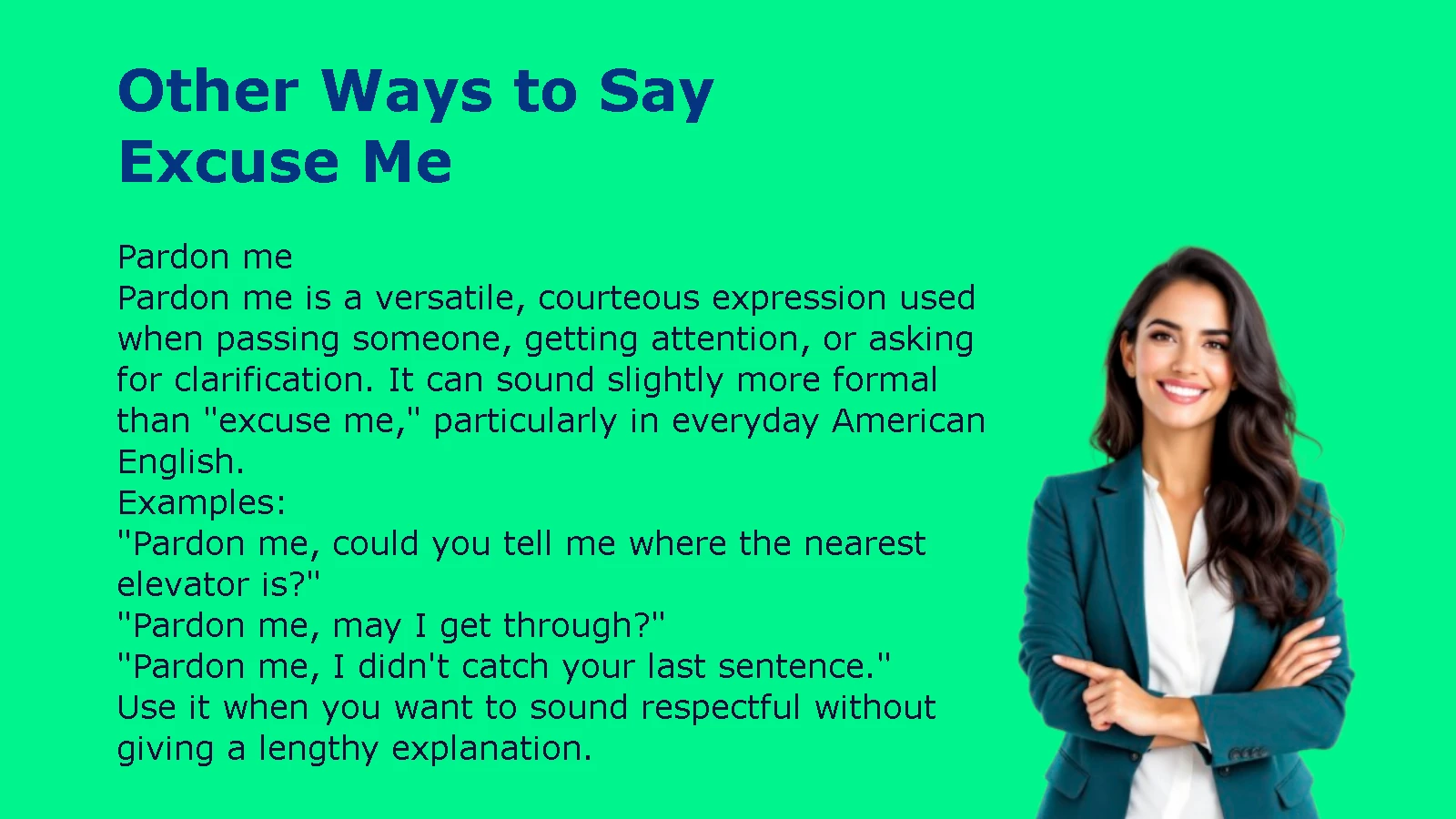 Other Ways to Say Excuse Me
