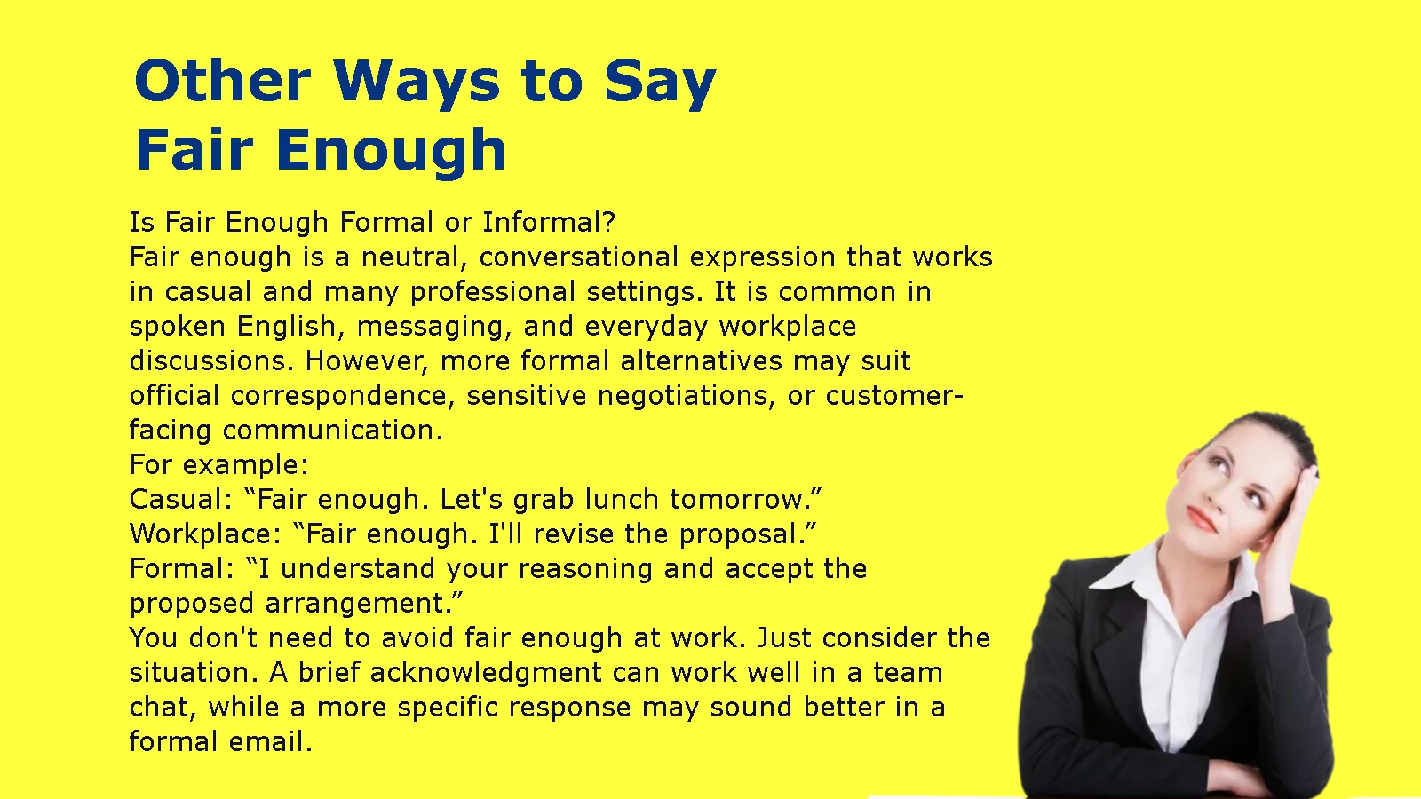 Other Ways to Say Fair Enough