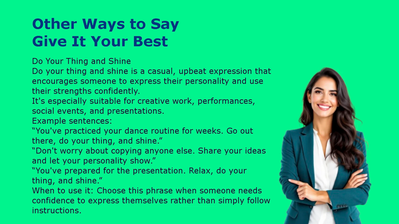 Other Ways to Say Give It Your Best