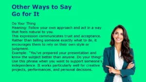 Other Ways to Say Go for It
