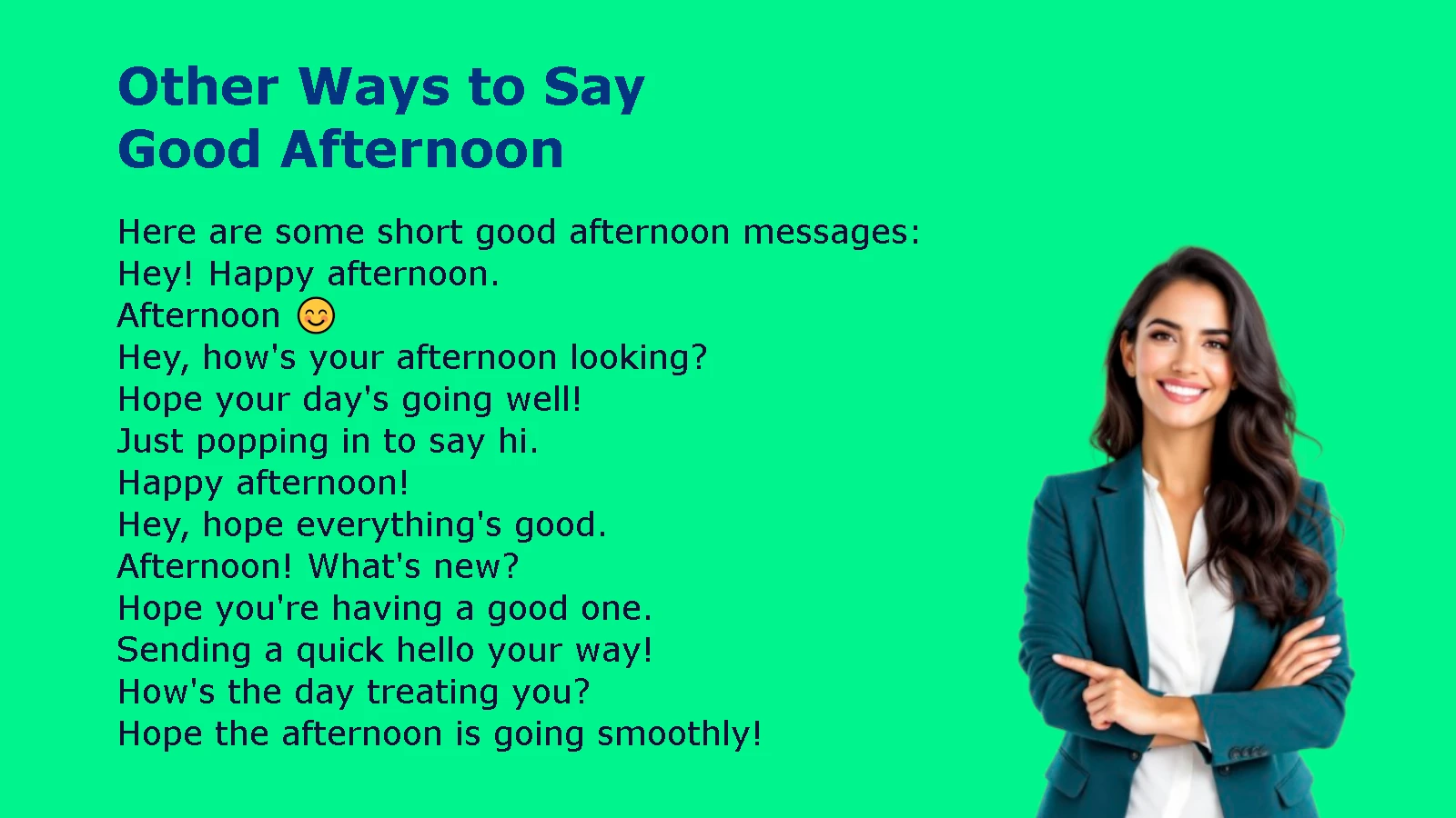 Other Ways to Say Good Afternoon