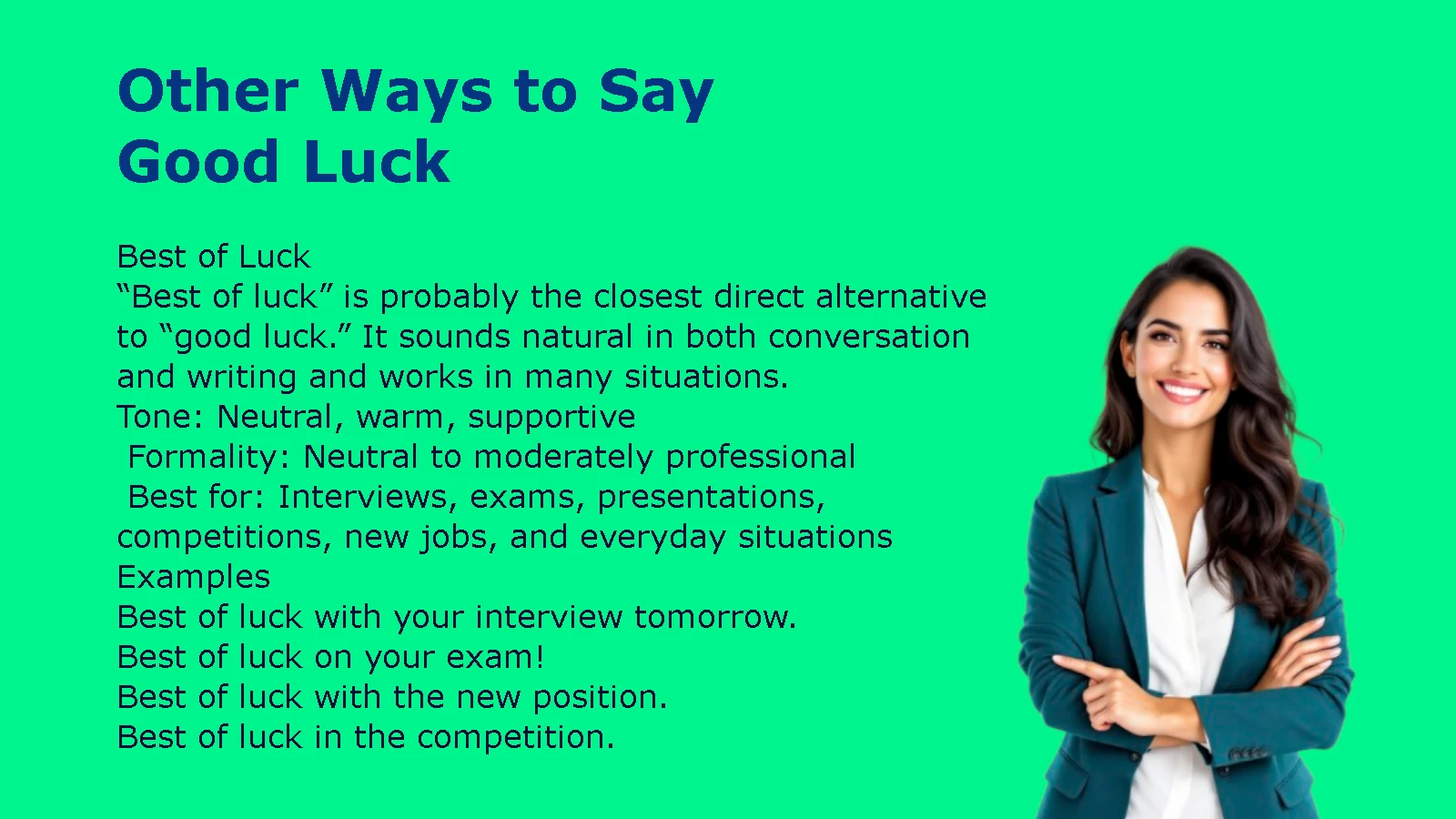 Other Ways to Say Good Luck