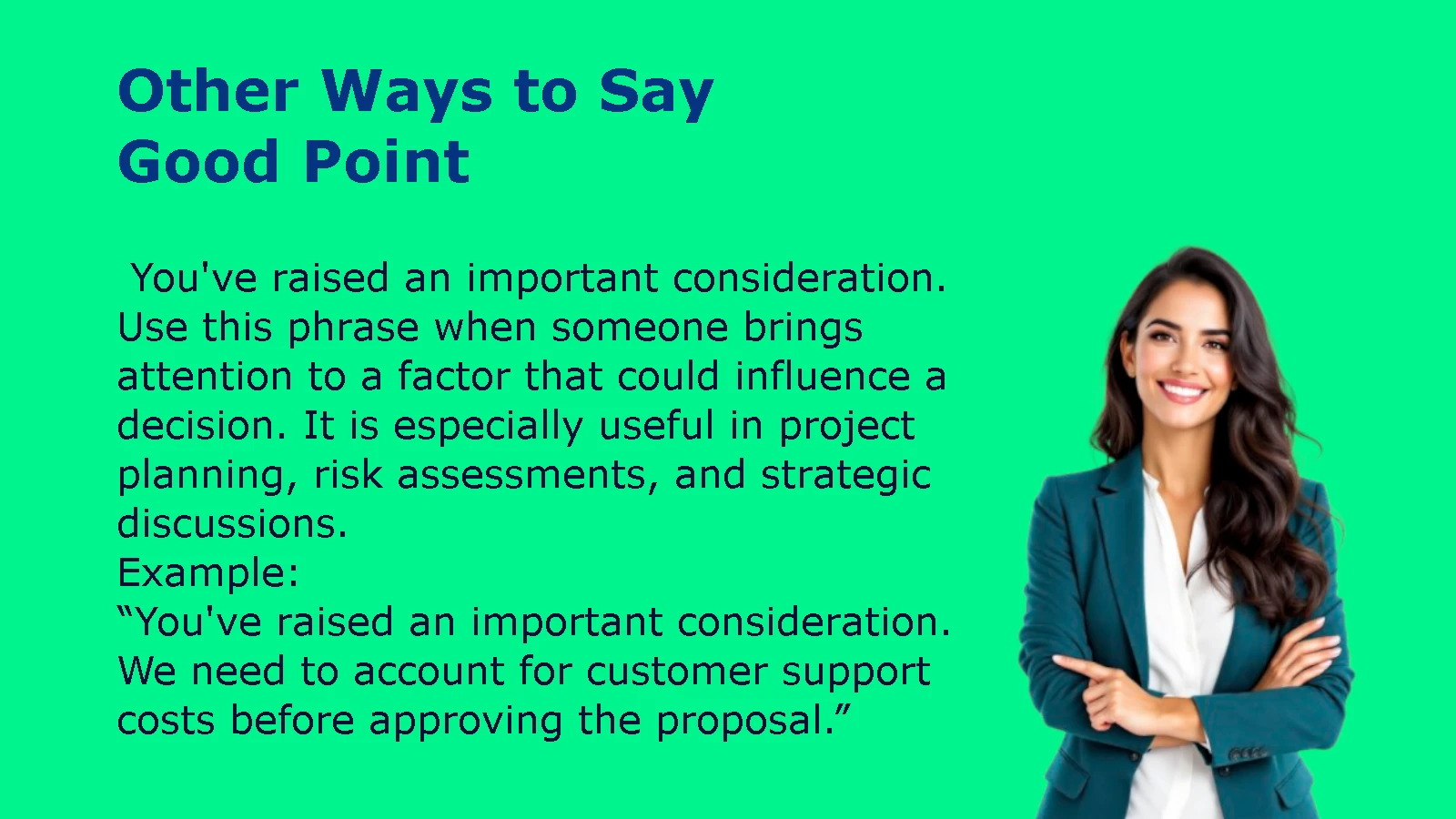 Other Ways to Say Good Point