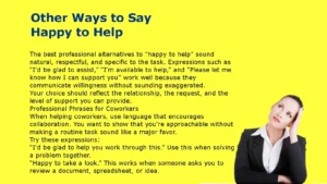 Other Ways to Say Happy to Help
