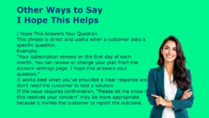 Other Ways to Say I Hope This Helps