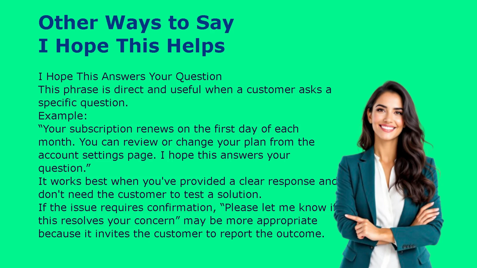 Other Ways to Say I Hope This Helps