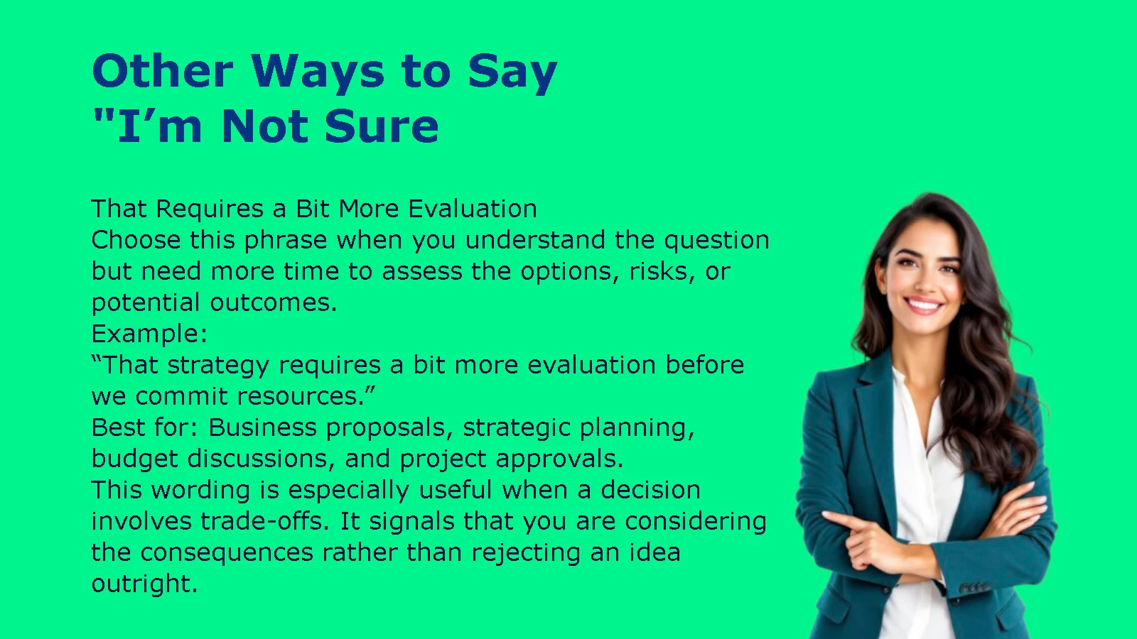 Other Ways to Say I’m Not Sure