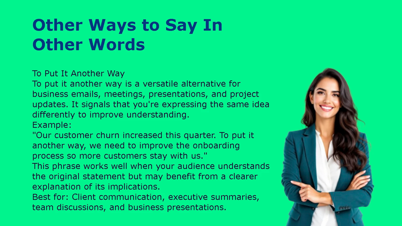 Other Ways to Say In Other Words