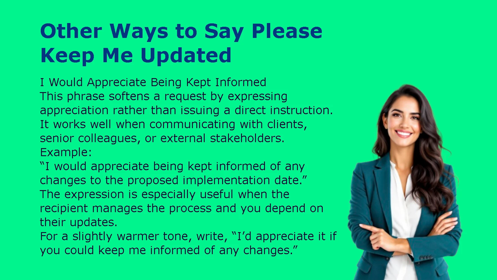 Other Ways to Say Please Keep Me Updated