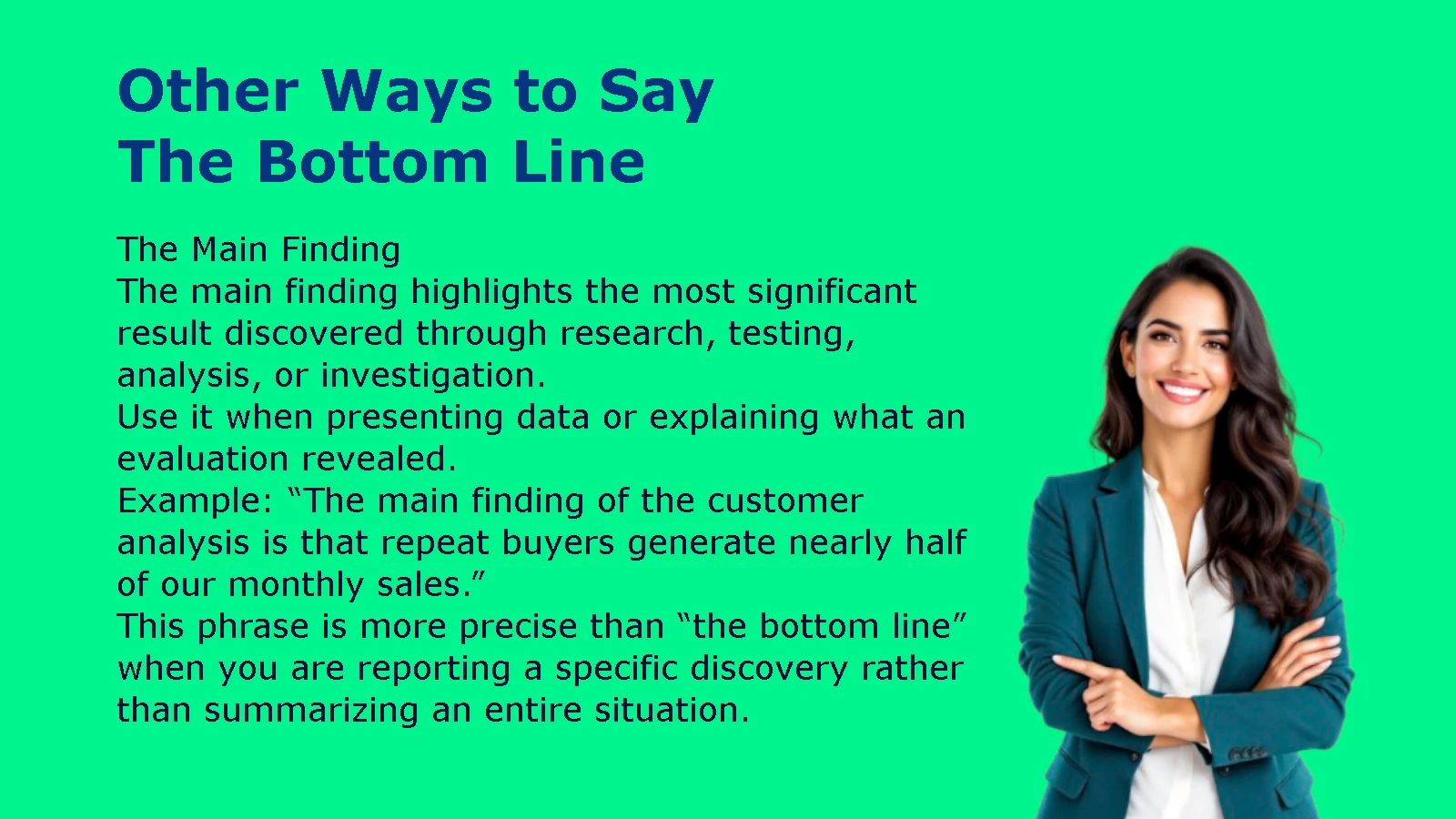 Other Ways to Say The Bottom Line