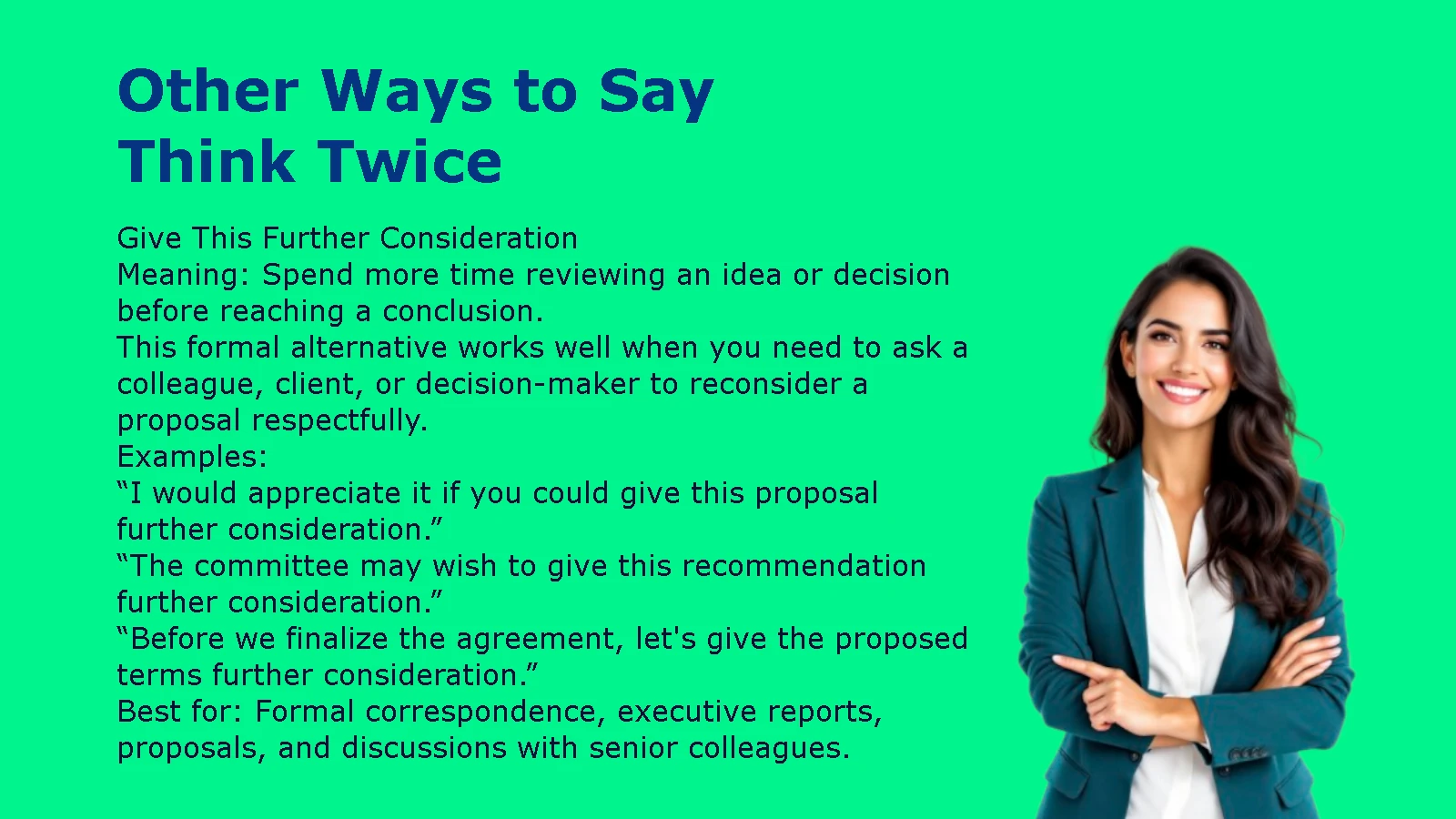 Other Ways to Say Think Twice