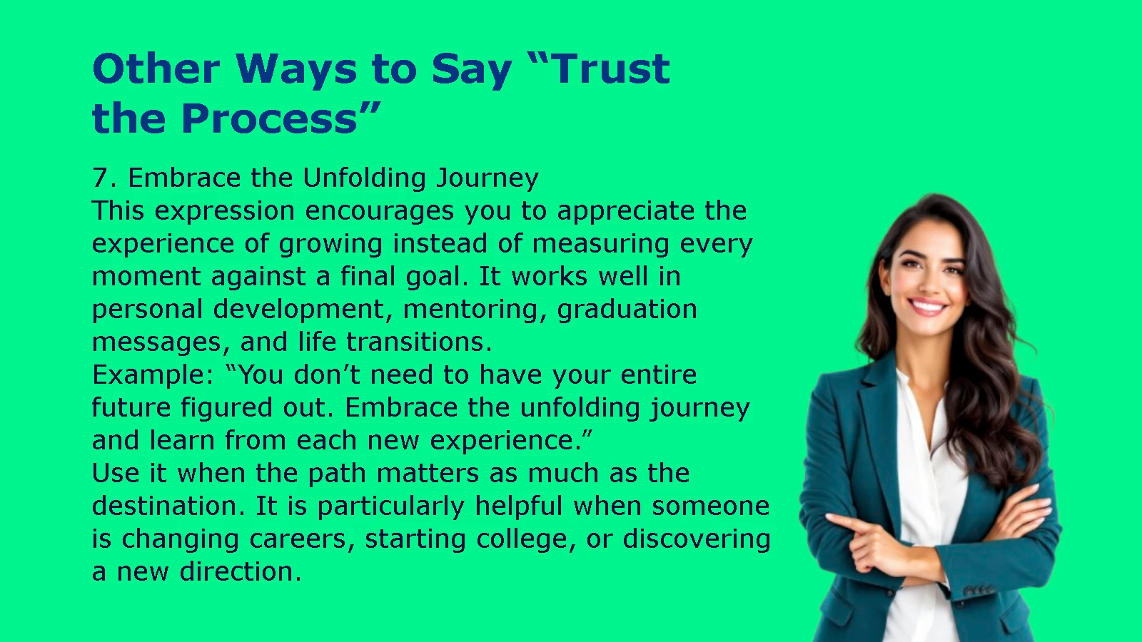 Other Ways to Say “Trust the Process”